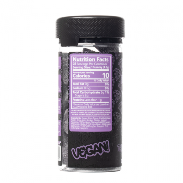 Chapo Blood Diamonds THC-A/THC-P/THC-H Live Rosin Gummies 12,500 mg - Blueberry Shortcake - Image 2