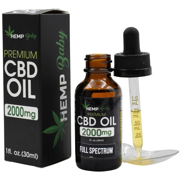 Hemp Baby Organic Hemp CBD Oil with 2000mg Full Spectrum Cannabidiol / 30ml Bottle - Image 2