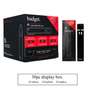 Budget Limited Edition 1G Disposable Vape Starter Box ? 30 Pack