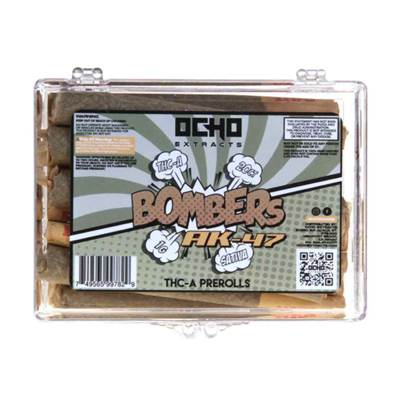 Ocho Extracts Bombers THC-A Pre Roll 1G-20PK - Image 4
