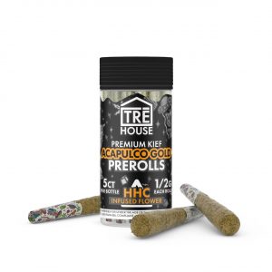 TRE House Premium Kief Infused HHC Flower PreRolls - 5 Count Jar
