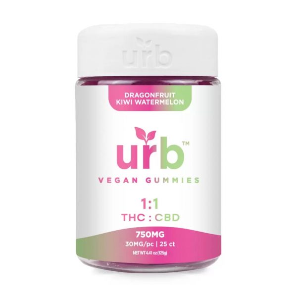 URB 1:1 THC CBD Vegan Gummies - 750MG