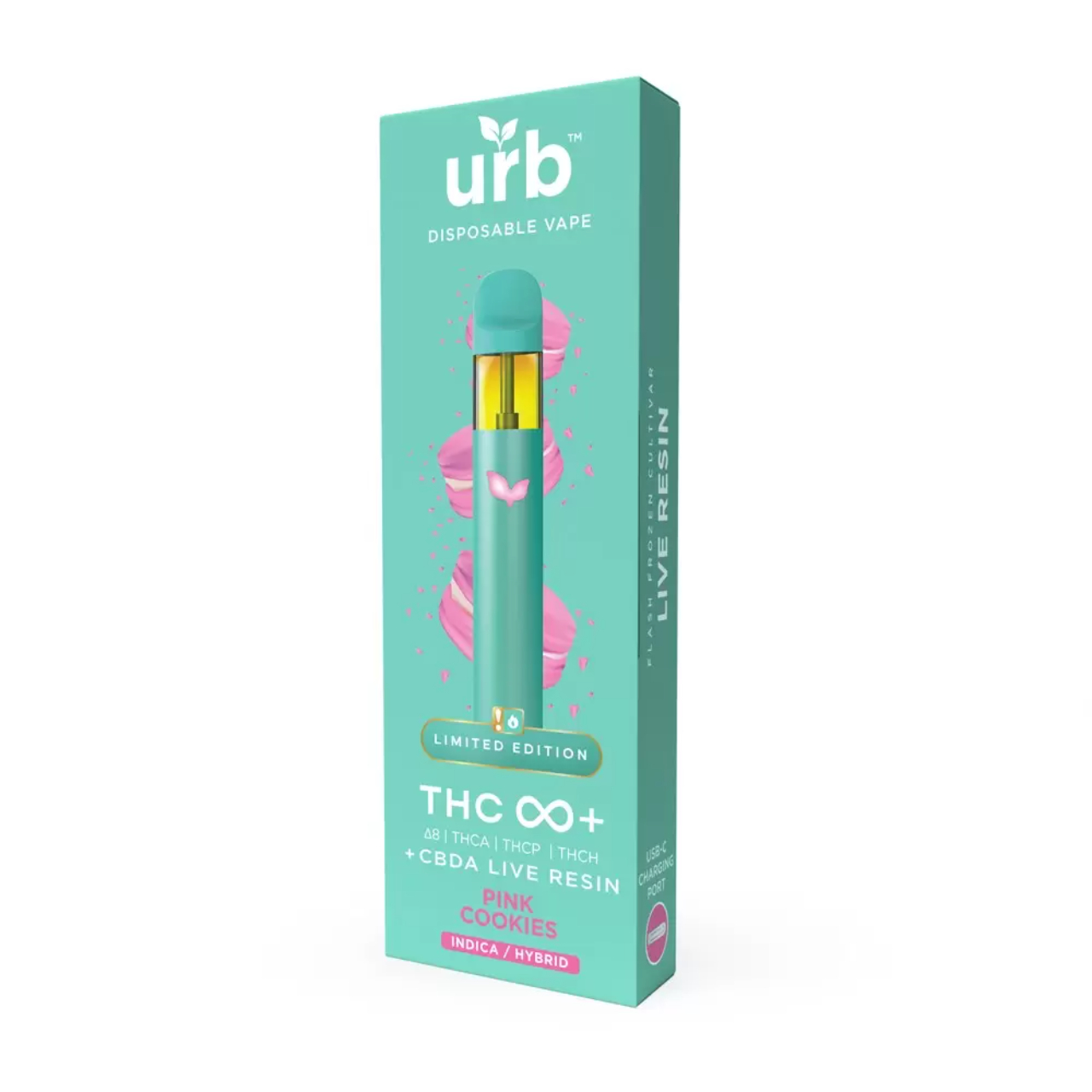 URB THC Infinity+ Delta-8/THC-A/THC-P/THC-H/CBD-A Live Resin Disposable - 3G - Image 3