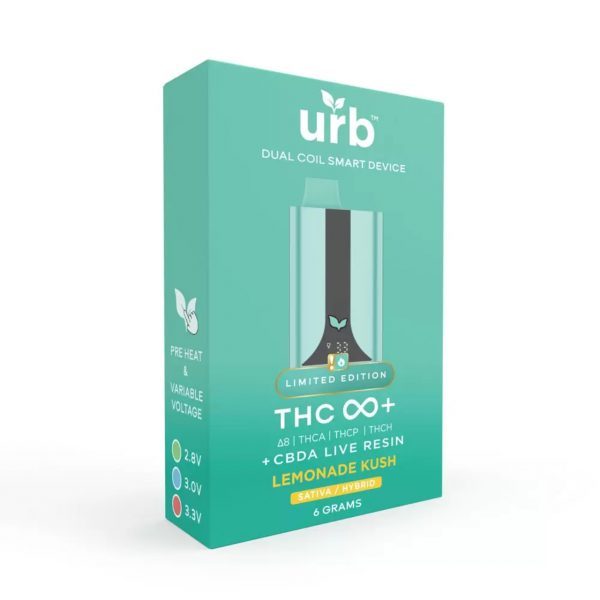 URB THC Infinity+ Delta-8/THC-A/THC-P/THC-H/CBD-A Live Resin Disposable - 6G - Image 2