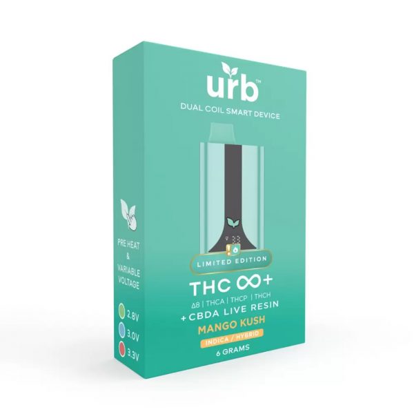 URB THC Infinity+ Delta-8/THC-A/THC-P/THC-H/CBD-A Live Resin Disposable - 6G - Image 3