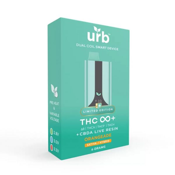URB THC Infinity+ Delta-8/THC-A/THC-P/THC-H/CBD-A Live Resin Disposable - 6G - Image 4