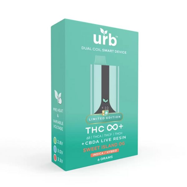URB THC Infinity+ Delta-8/THC-A/THC-P/THC-H/CBD-A Live Resin Disposable - 6G