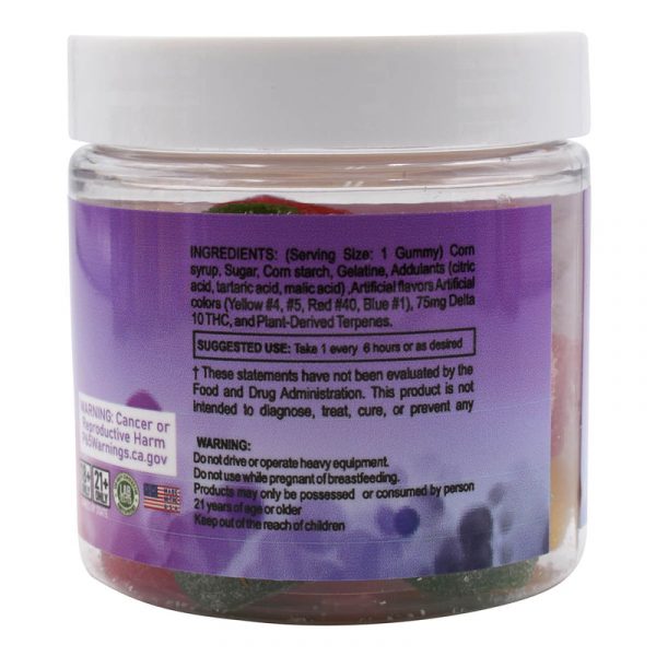 Delta King Delta 10 1500mg Gummies - 20ct/Jar