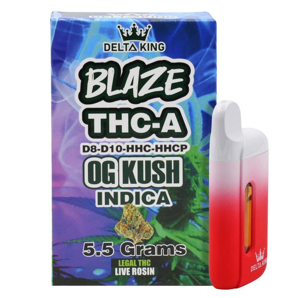 Delta King Disposable Blaze THC-A Delta 8 & Delta 10 Vape Pen – 5.5g