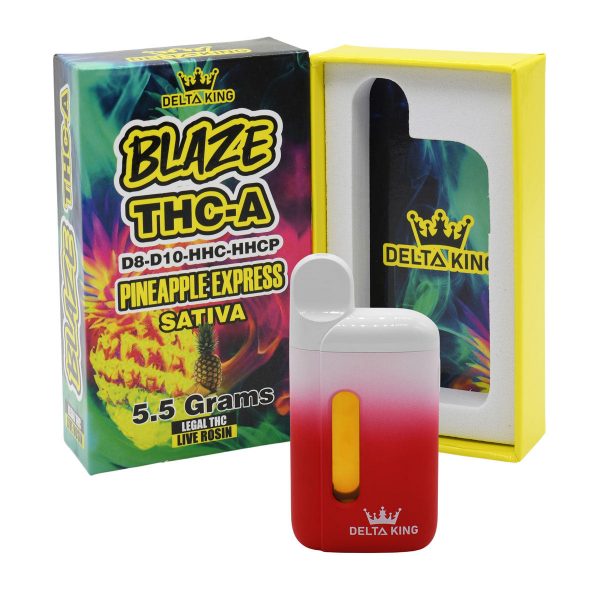 Delta King Disposable Blaze THC-A Delta 8 & Delta 10 Vape Pen – 5.5g - Image 2