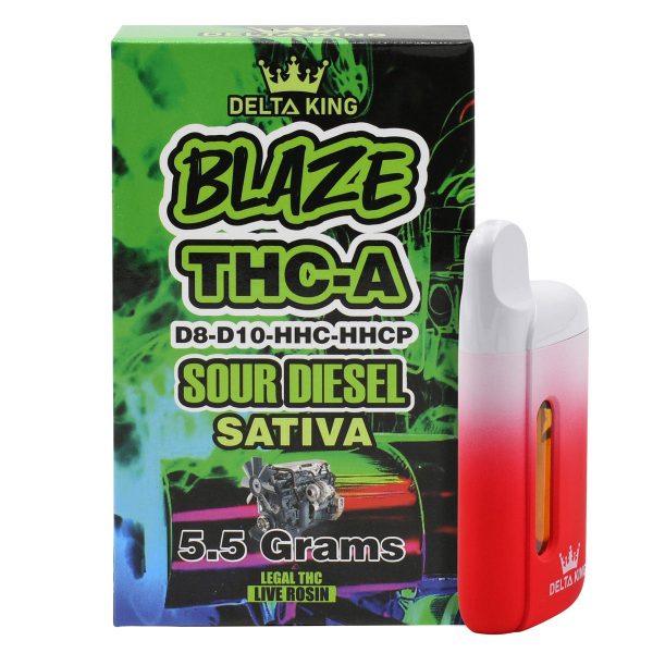 Delta King Disposable Blaze THC-A Delta 8 & Delta 10 Vape Pen – 5.5g - Image 4
