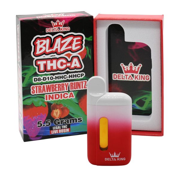 Delta King Disposable Blaze THC-A Delta 8 & Delta 10 Vape Pen – 5.5g - Image 7