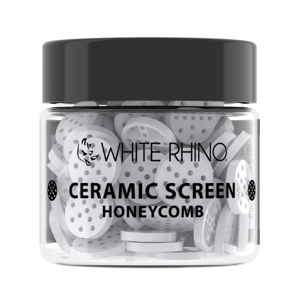 White Rhino Ceramic Screen Honeycomb - 100CT Jar