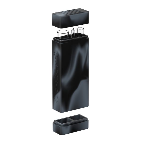 White Rhino Dual Original Silicone Container w/ Glass Straw & Chillum - Assorted Colors 21CT Display - Image 2