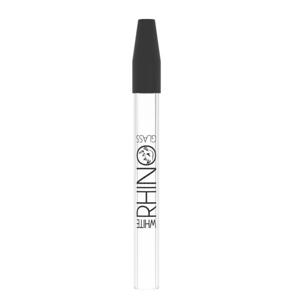White Rhino Pyrex Dab Straw w/ Silicone Cap - 25CT Display - Image 2