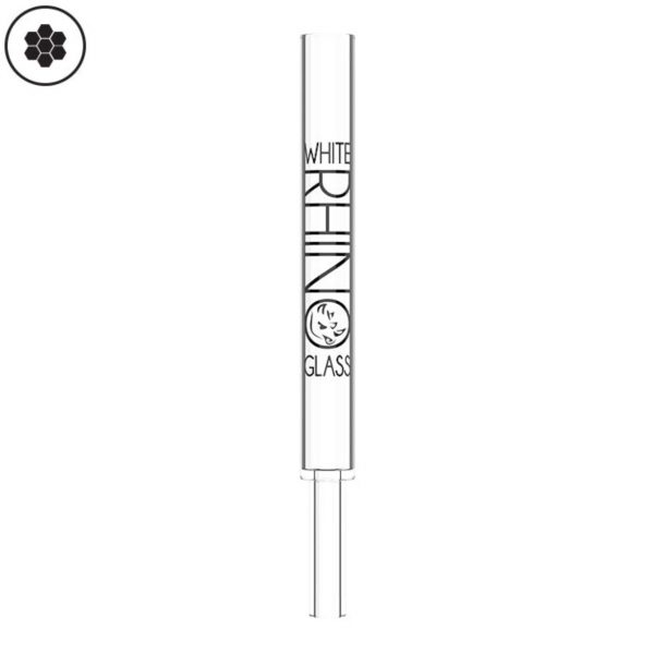 White Rhino Pyrex V2 Dab Straw w/ Silicone Cap - 25CT Display - Image 2