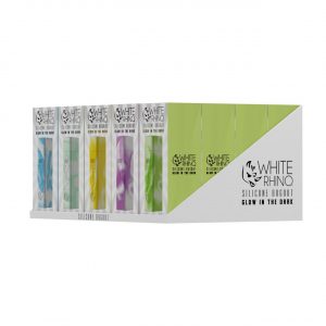 White Rhino Silicone Dugout Glow in the Dark - Assorted Colors 20CT Display