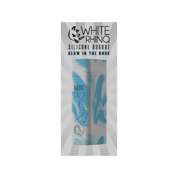 White Rhino Silicone Dugout Glow in the Dark - Assorted Colors 20CT Display - Image 4