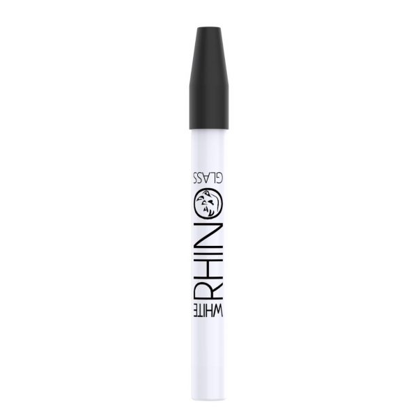 White Rhino White Ceramic Dab Straw w/ Silicone Cap - 25CT Display - Image 2