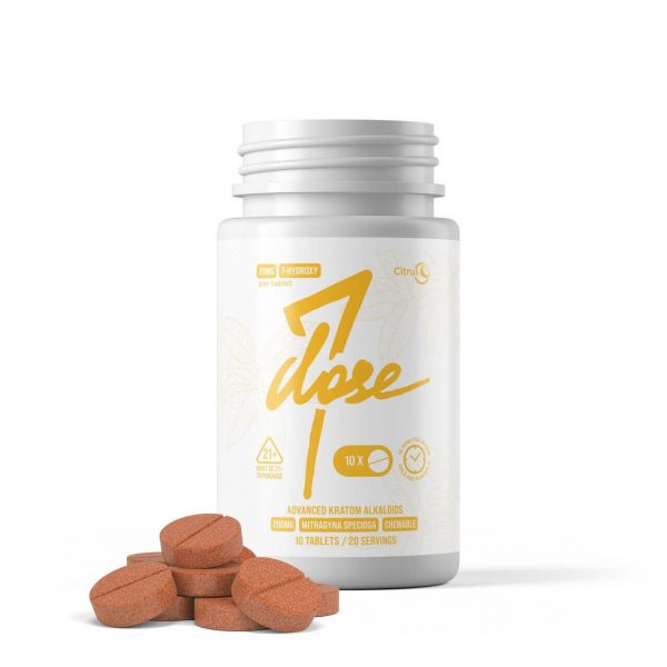 7 Dose 7-Hydroxy Advanced Kratom Alkaloids Tablets 200mg Bottle