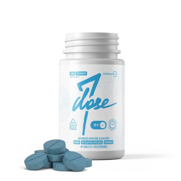 7 Dose 7-Hydroxy Advanced Kratom Alkaloids Tablets 200mg Bottle