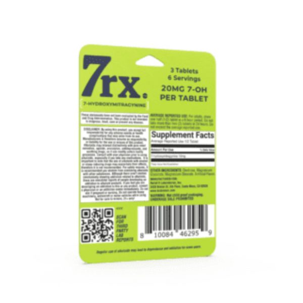 7RX 7-Hydroxymitragynine Chewable Tablets - 3PK Green