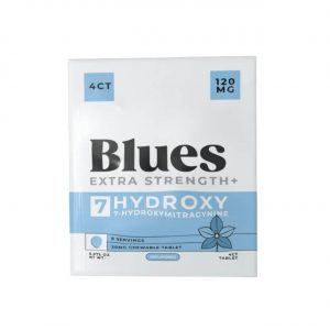 Blues Extra Strength+ 7-Hydroxy Chewable Tablets 120MG - 4CT