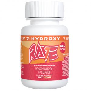 RAVE 7-Hydroxymitragynine Tablet Bottle 400MG - Hawaiian Punch