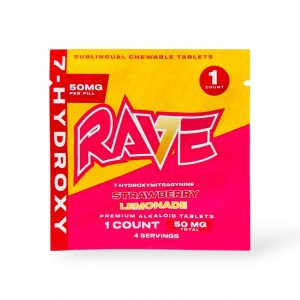 RAVE 7-Hydroxymitragynine Tablets 50MG - 1CT Strawberry Lemonade
