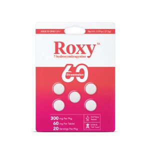 Roxy 7-Hydroxymitragynine Tablets – 5-pack of 60MG each for fast-acting relief, mood support, and calming effects.