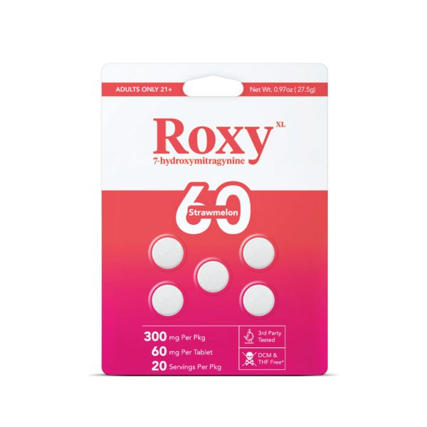 Roxy 7-Hydroxymitragynine Tablets – 5-pack of 60MG each for fast-acting relief, mood support, and calming effects.