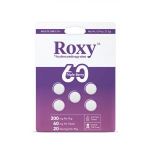 Roxy 7-Hydroxymitragynine Tablets – 5-pack of 60MG each for fast-acting relief, mood support, and calming effects.