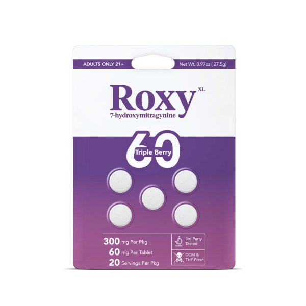 Roxy 7-Hydroxymitragynine Tablets – 5-pack of 60MG each for fast-acting relief, mood support, and calming effects.